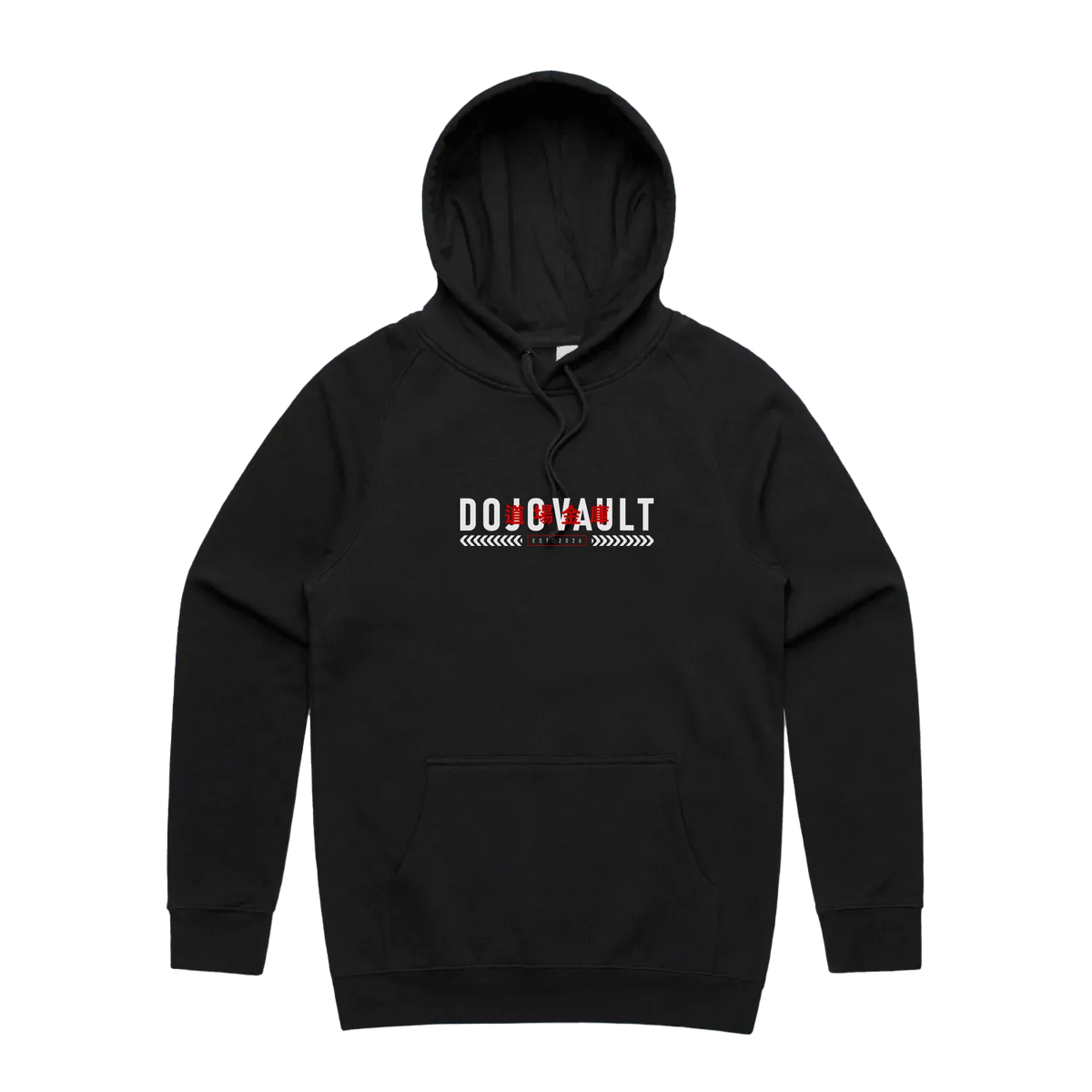 Black front flat lay